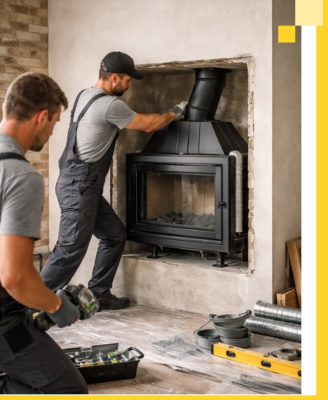 Установка каминных топок в Дюртюли: монтаж, подключение