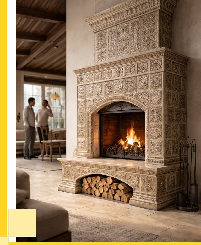 Купить изразцовый камин в Дюртюли от 260625 р. | ЭриданДюр