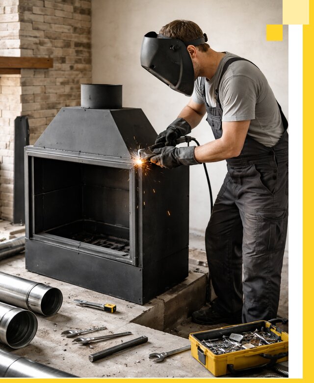 Продажа и установка металлических каминов в Дюртюли под ключ