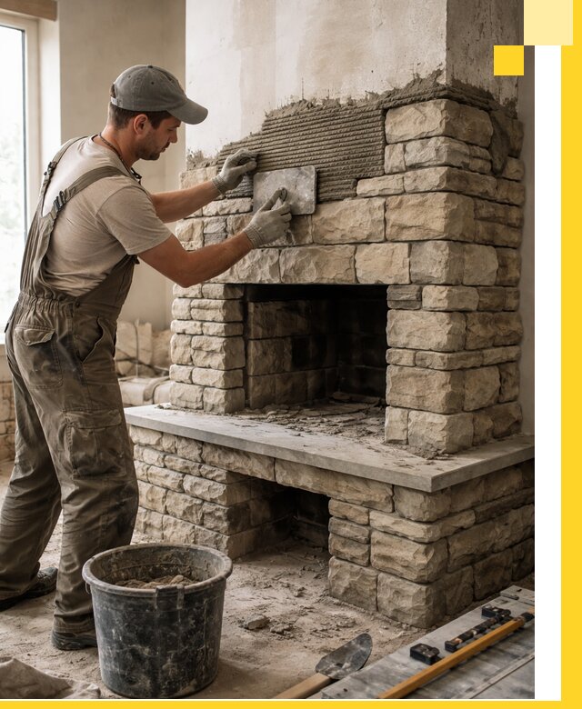 Строительство каминов под ключ в Дюртюли от проектирования до монтажа