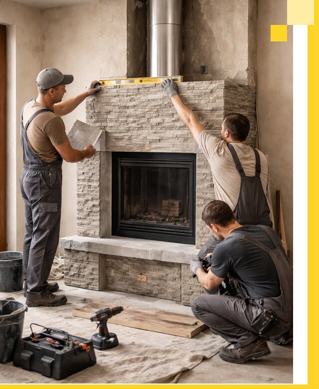 Профессиональный монтаж каминов под ключ в Дюртюли для дома