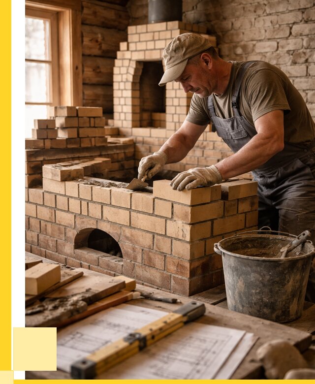 Кладка печей из кирпича в Дюртюли цены от 31275 р. - ЭриданДюр