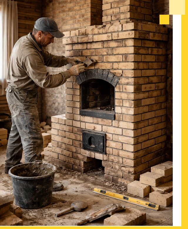 Кирпичные печи под ключ в Дюртюли: проектирование и кладка