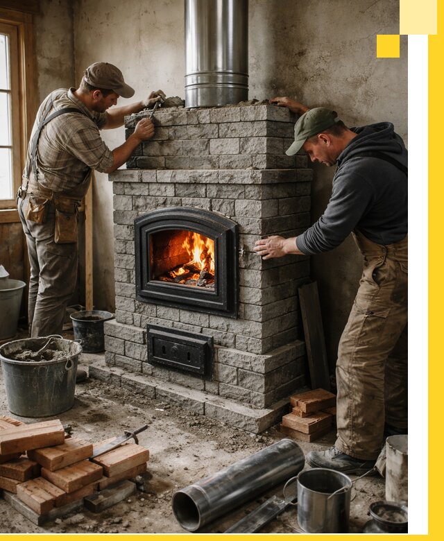 Производство, поставка и монтаж дровяных печей в Дюртюли