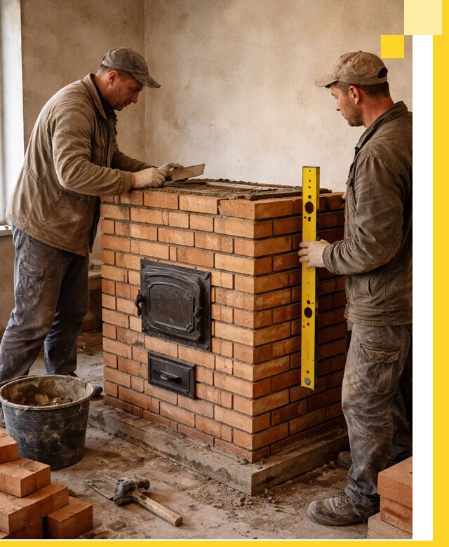 Отопительные печи под ключ в Дюртюли, установка и сборка