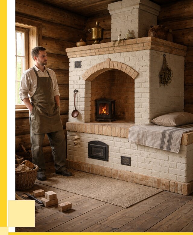 Русские печи с лежанкой под ключ в Дюртюли от 156375 р. ЭриданДюр