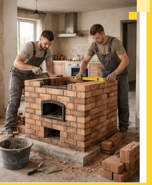 Установка и монтаж печей в частном доме в Дюртюли под ключ