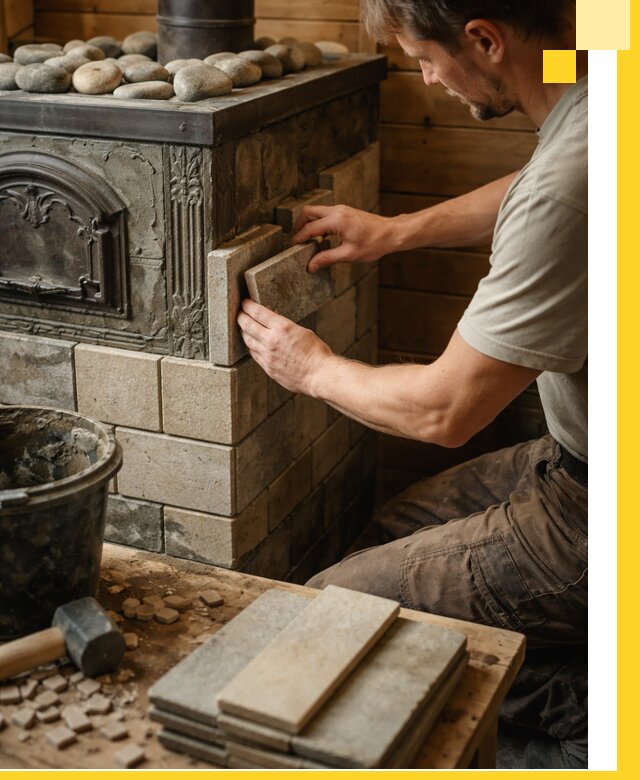 Облицовка банных печей в Дюртюли профессиональная отделка