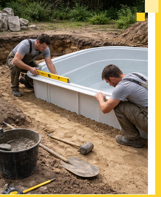 Производство и установка пластиковых бассейнов в Дюртюли под ключ