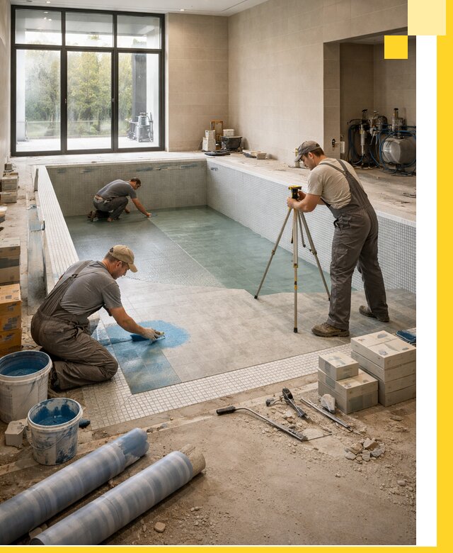 Проект и строительство закрытых бассейнов в Дюртюли под ключ