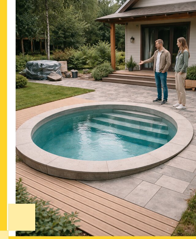 Бассейн на даче под ключ в Дюртюли от 208500 р., ЭриданДюр