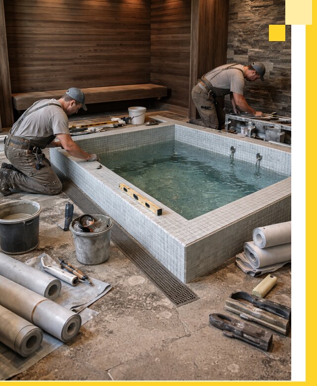 Установка и строительство бассейнов для сауны в Дюртюли