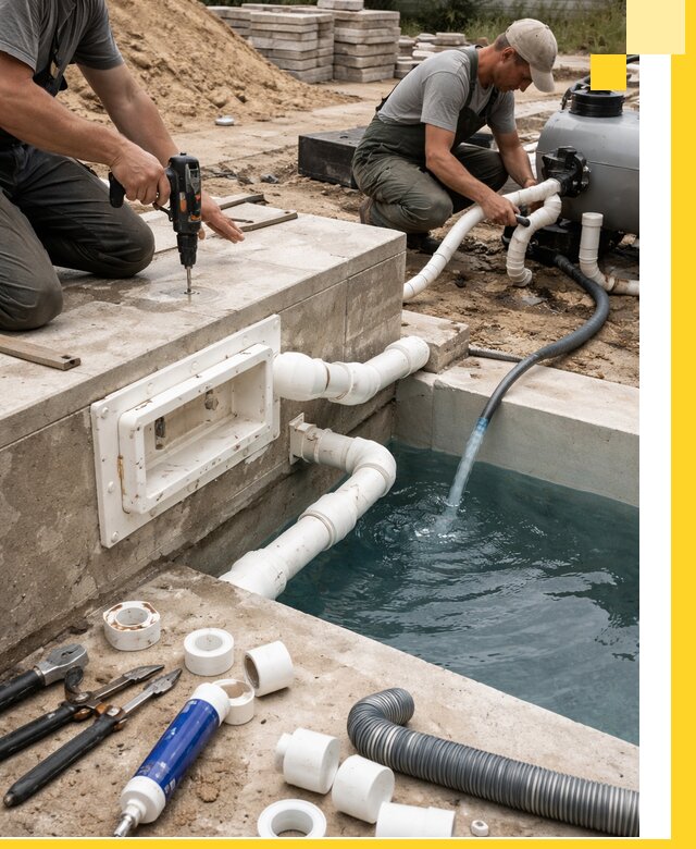 Строительство скиммерных бассейнов под ключ в Дюртюли