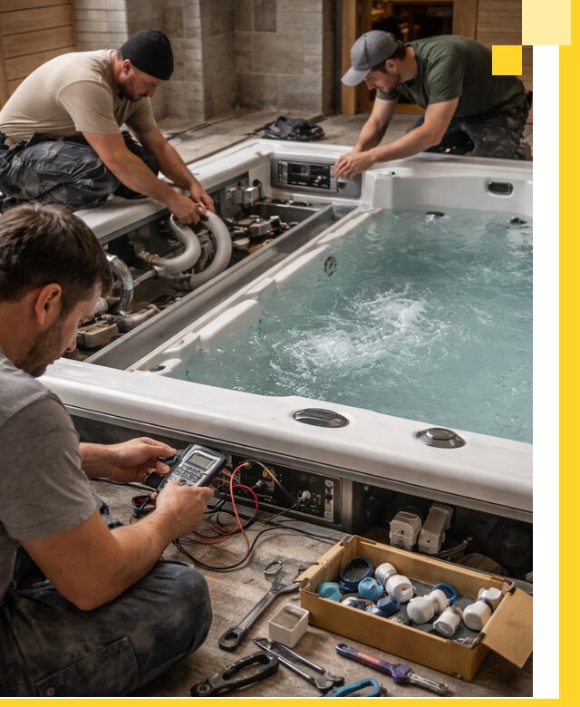 Гидромассажные бассейны под ключ в Дюртюли, дизайн и монтаж