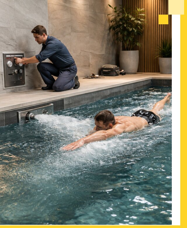 Проектирование и монтаж бассейнов с противотоком в Дюртюли