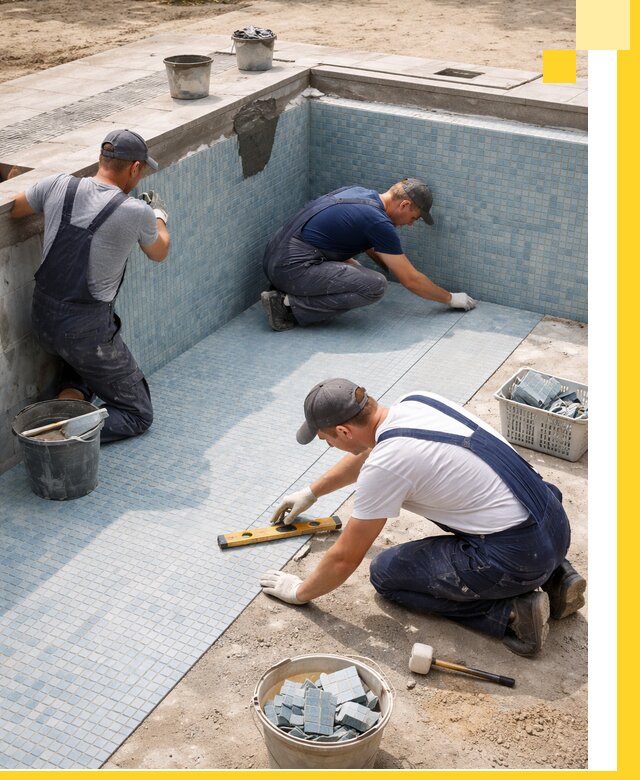 Укладка и установка плитки для бассейнов под ключ в Дюртюли