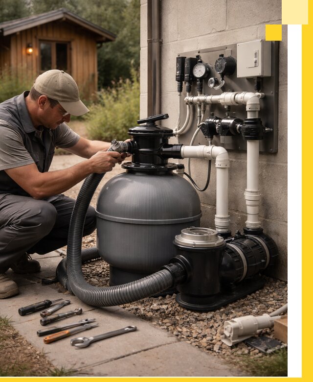 Продажа и монтаж фильтров и насосов для бассейнов в Дюртюли