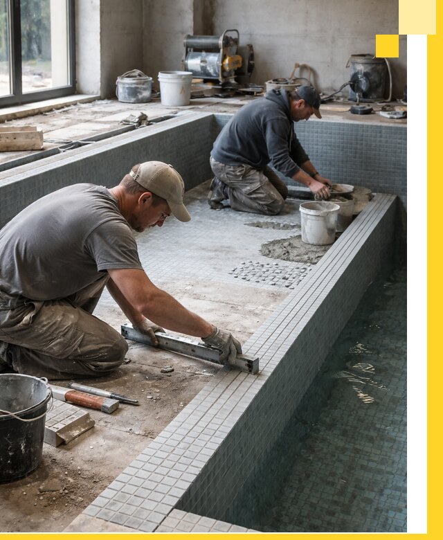 Строительство бассейна в частном доме в Дюртюли под ключ