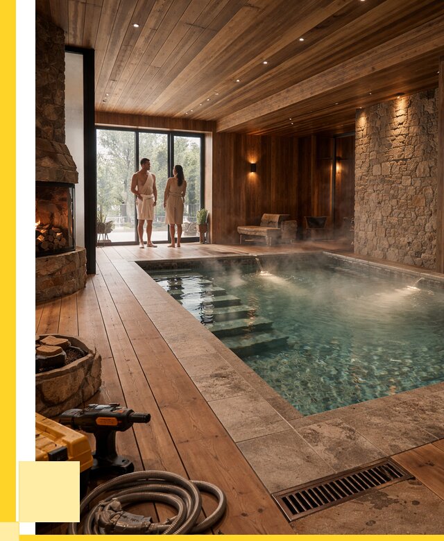 Проекты бань с бассейном под ключ в Дюртюли от 78188 р., ЭриданДюр