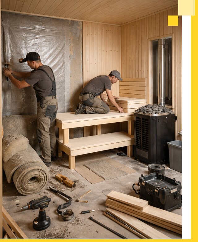 Проекты саун под ключ в Дюртюли дизайн и строительство