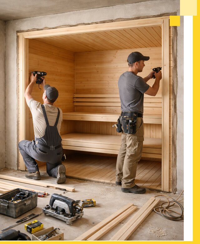 Монтаж саун под ключ в Дюртюли — проектирование и установка