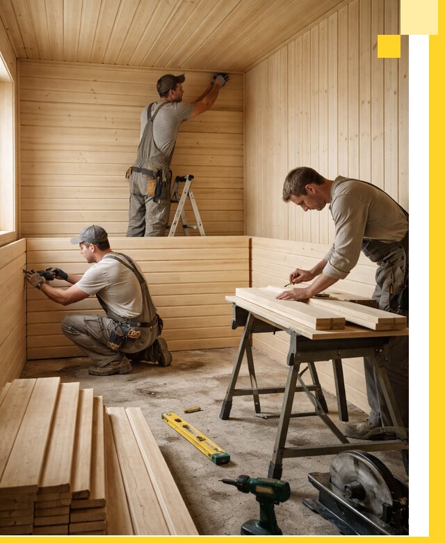 Обшивка саун в Дюртюли из натуральной древесины под ключ