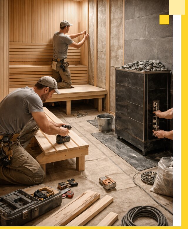 Дизайн и строительство интерьерных саун под ключ в Дюртюли