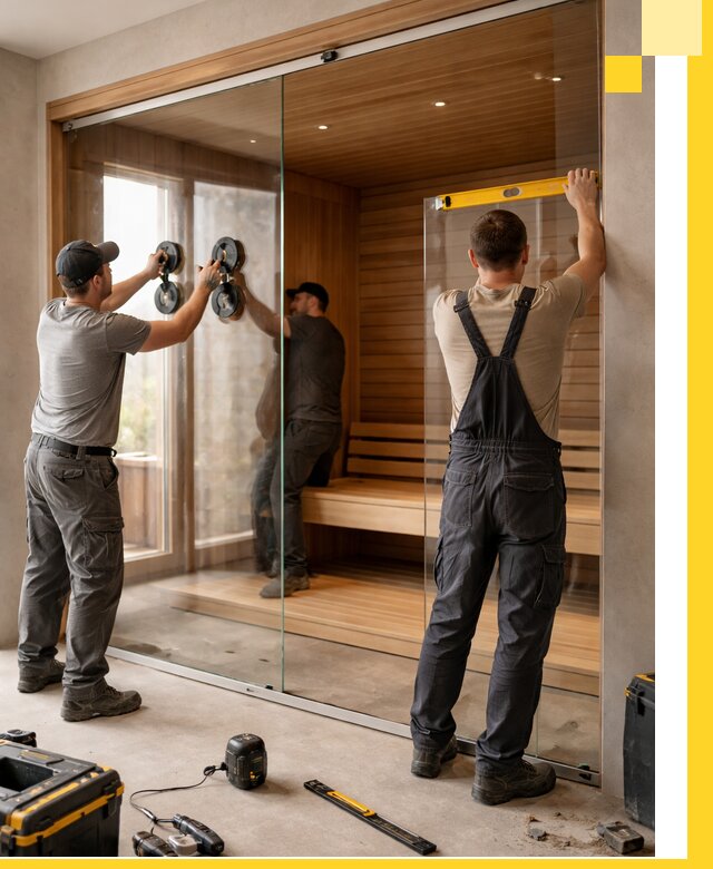 Производство и монтаж стеклянных саун под ключ в Дюртюли