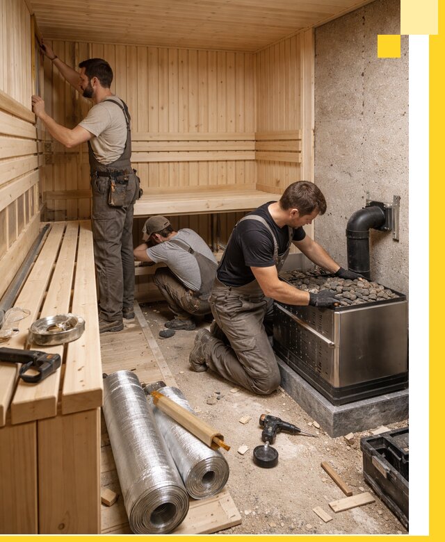 Индивидуальные сауны на заказ в Дюртюли под ключ, проект и монтаж