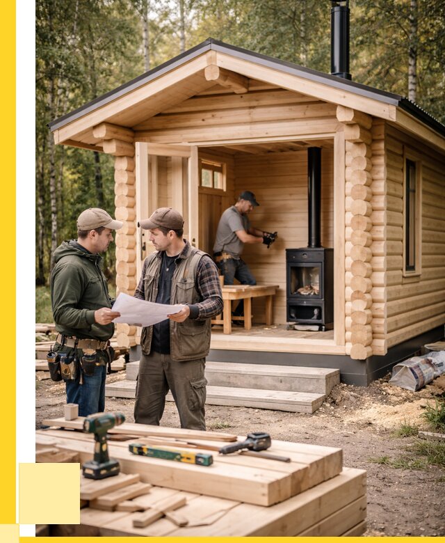 Монтаж бань под ключ в Дюртюли — от 208500 р. | ЭриданДюр