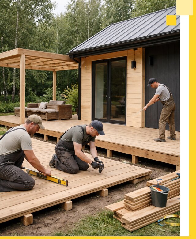 Строительство бань с террасой и бассейном под ключ в Дюртюли