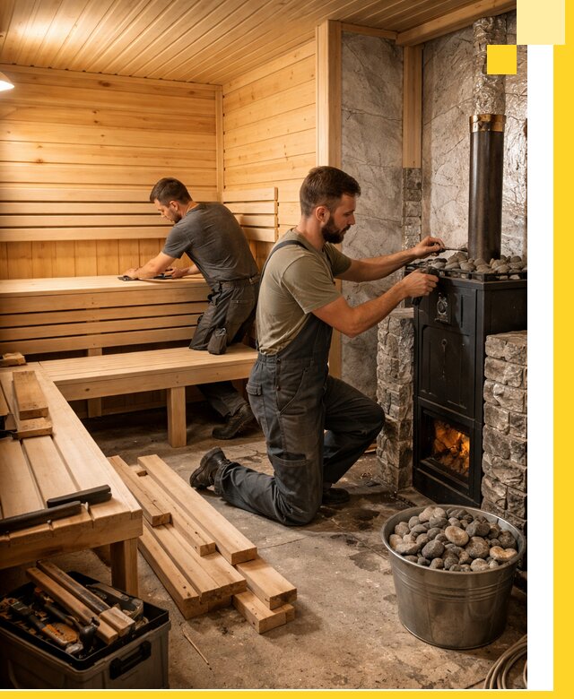 Дизайн и строительство интерьеров бань под ключ в Дюртюли