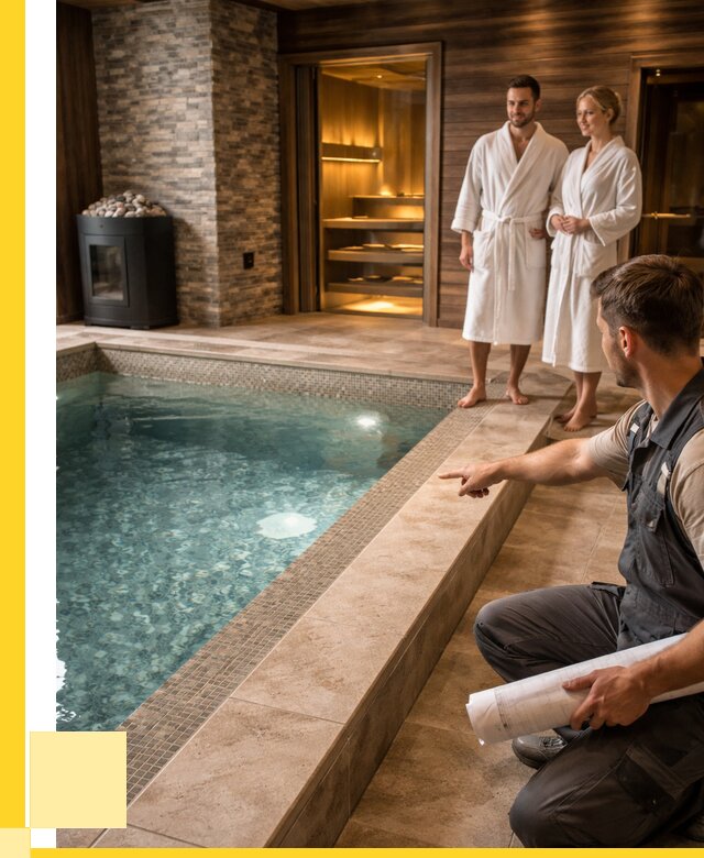 Проект бани с бассейном под ключ в Дюртюли от 67763 р. | ЭриданДюр