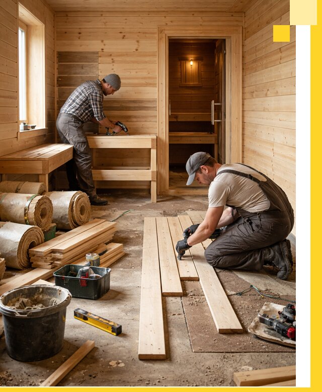 Индивидуальный проект бани с комнатой отдыха под ключ в Дюртюли