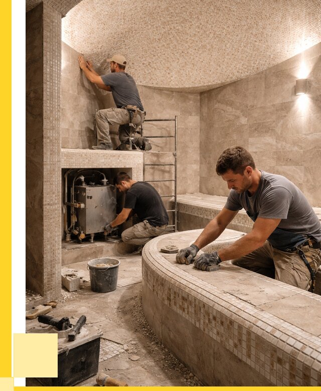 Монтаж хамамов под ключ в Дюртюли от 260625 р. ЭриданДюр