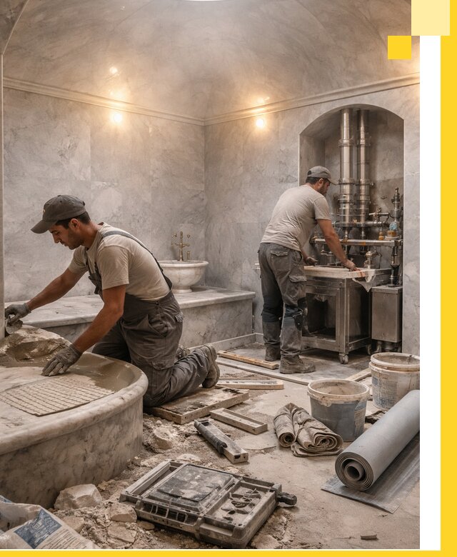 Строительство турецких бань хаммам под ключ в Дюртюли