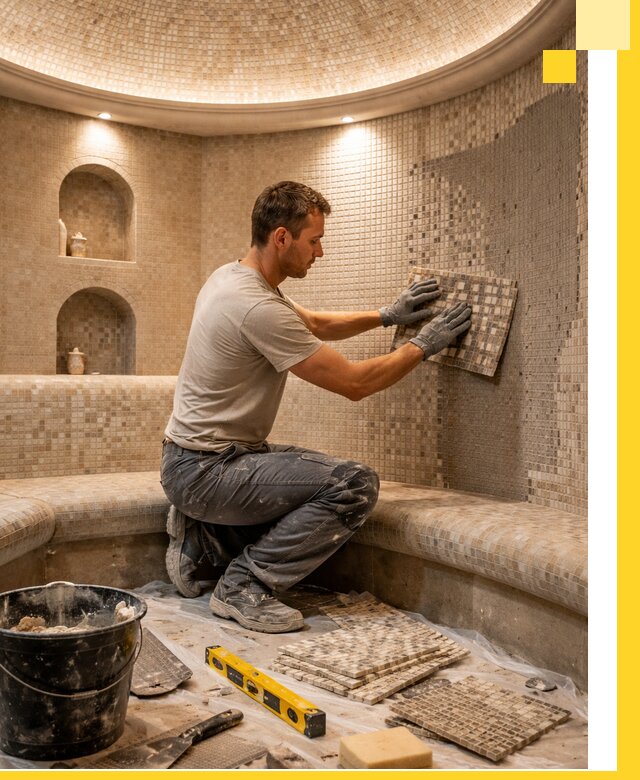 Устройство и монтаж домашнего хамама под ключ в Дюртюли