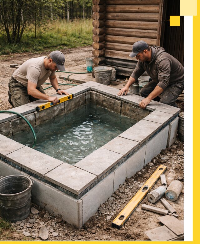 Изготовление и установка холодных купелей под ключ в Дюртюли